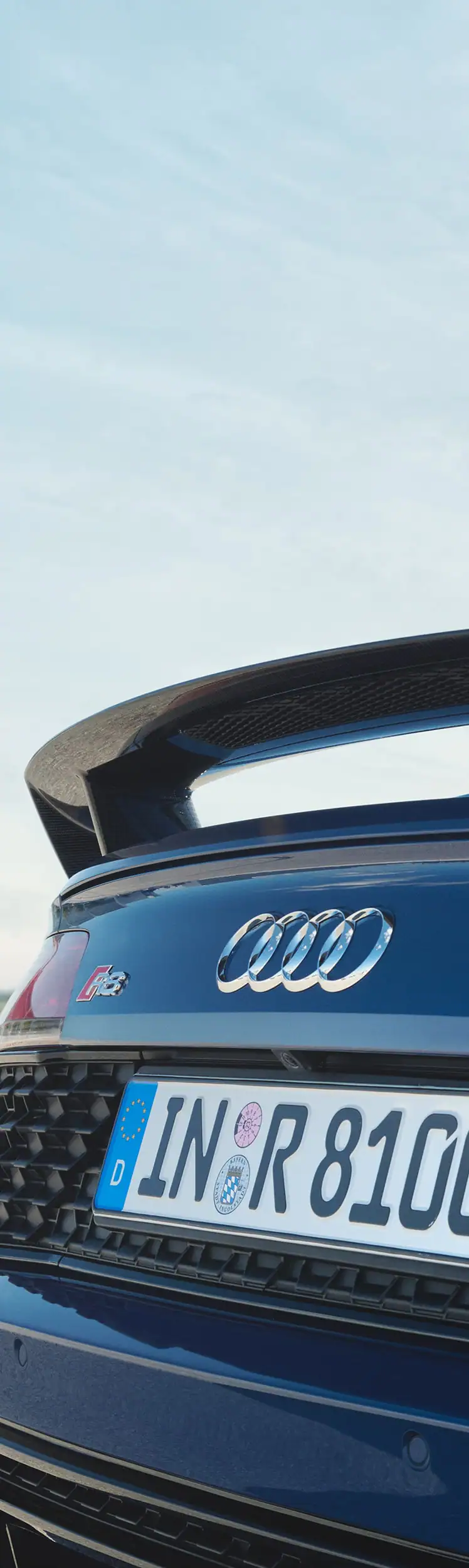 Audi R8 Coupé V10 performance quattro seitliche Heckansicht