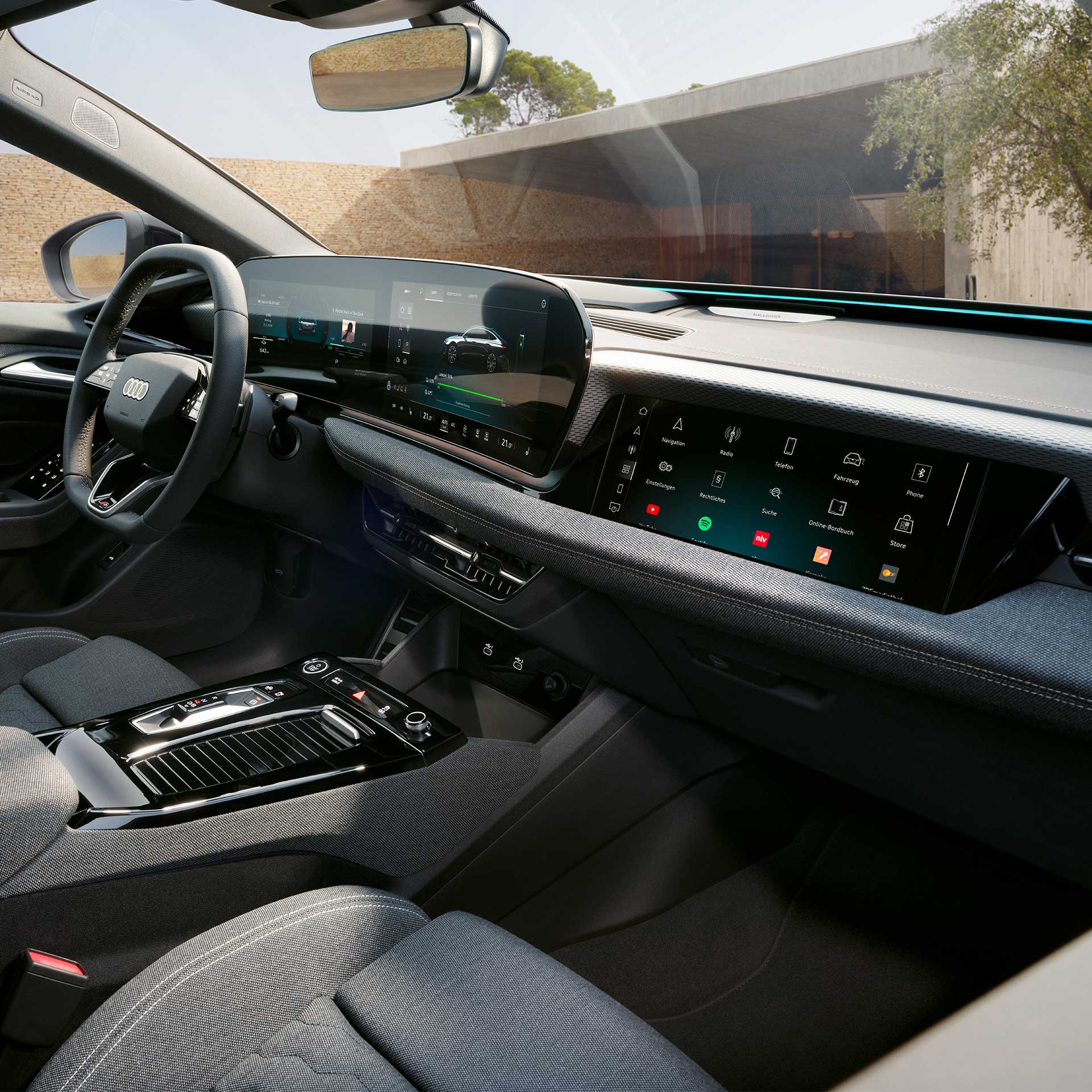 Interiorul modelului Audi A6 Sportback e-tron