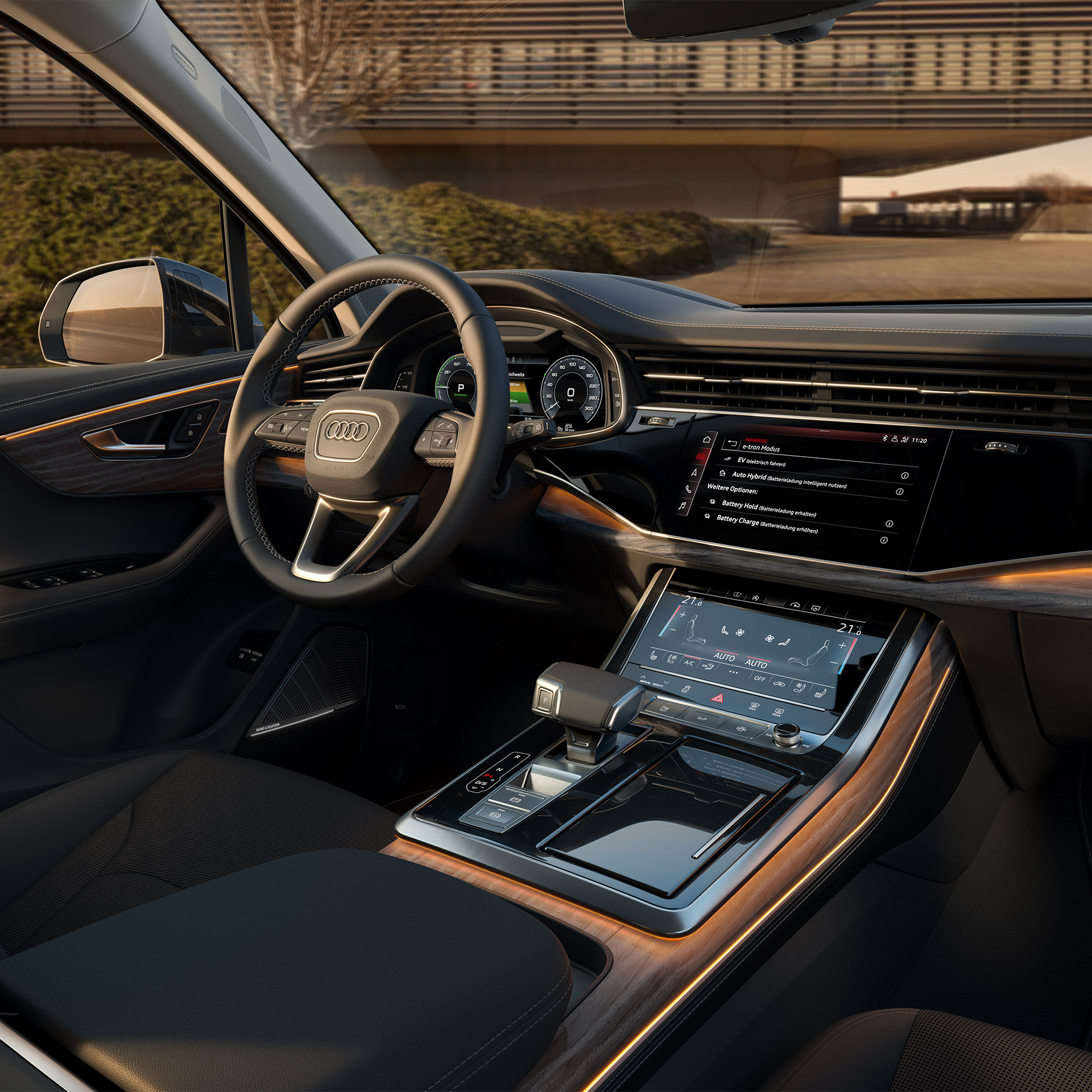 Cockpit des Audi Q7 TFSI e