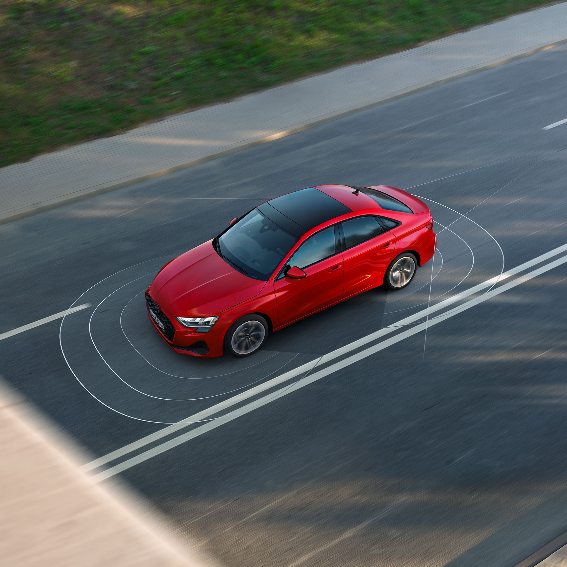 Audi A3 sedan Upozornění na změnu jízdního pruhu