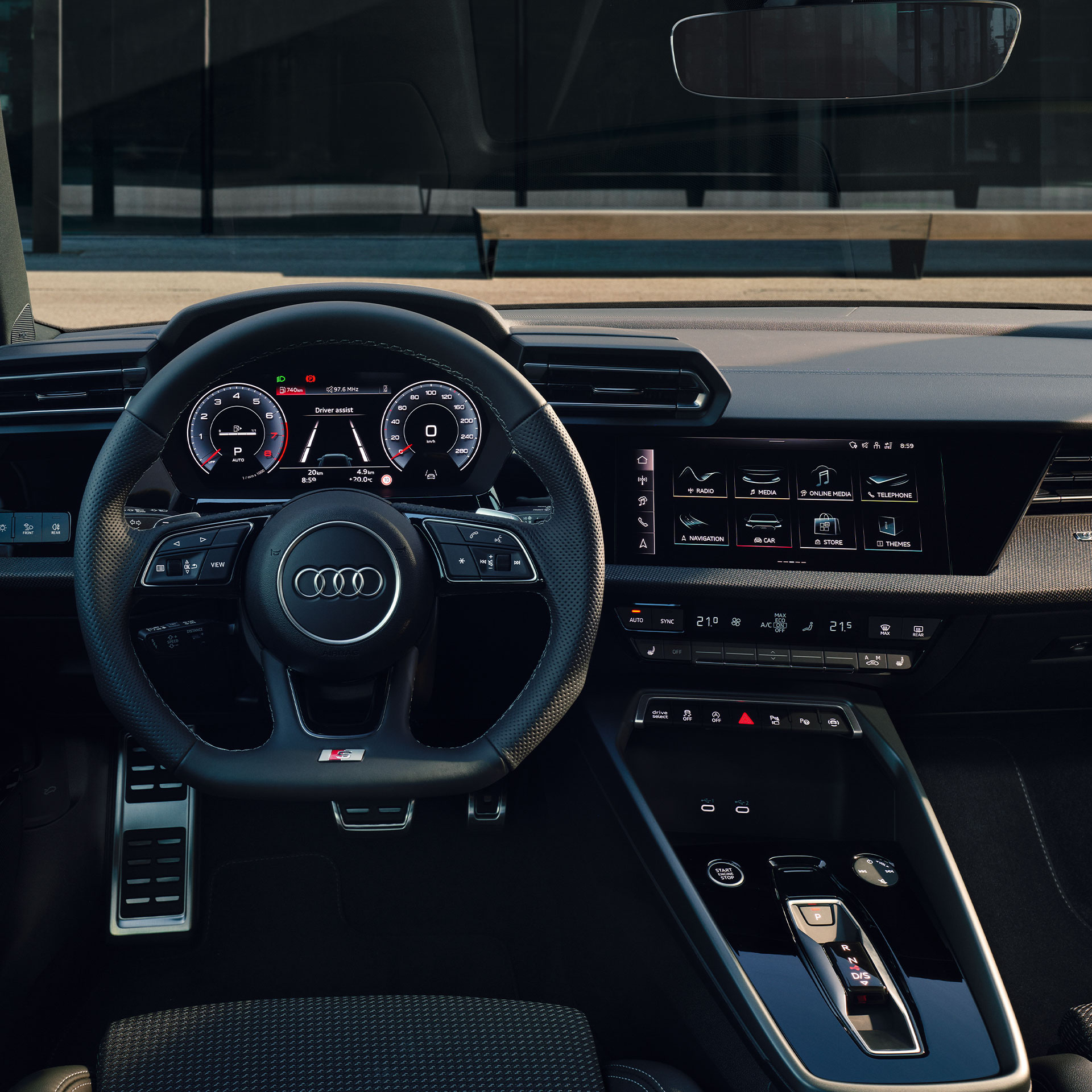 Audi A3 Sportback vnútorný priestor