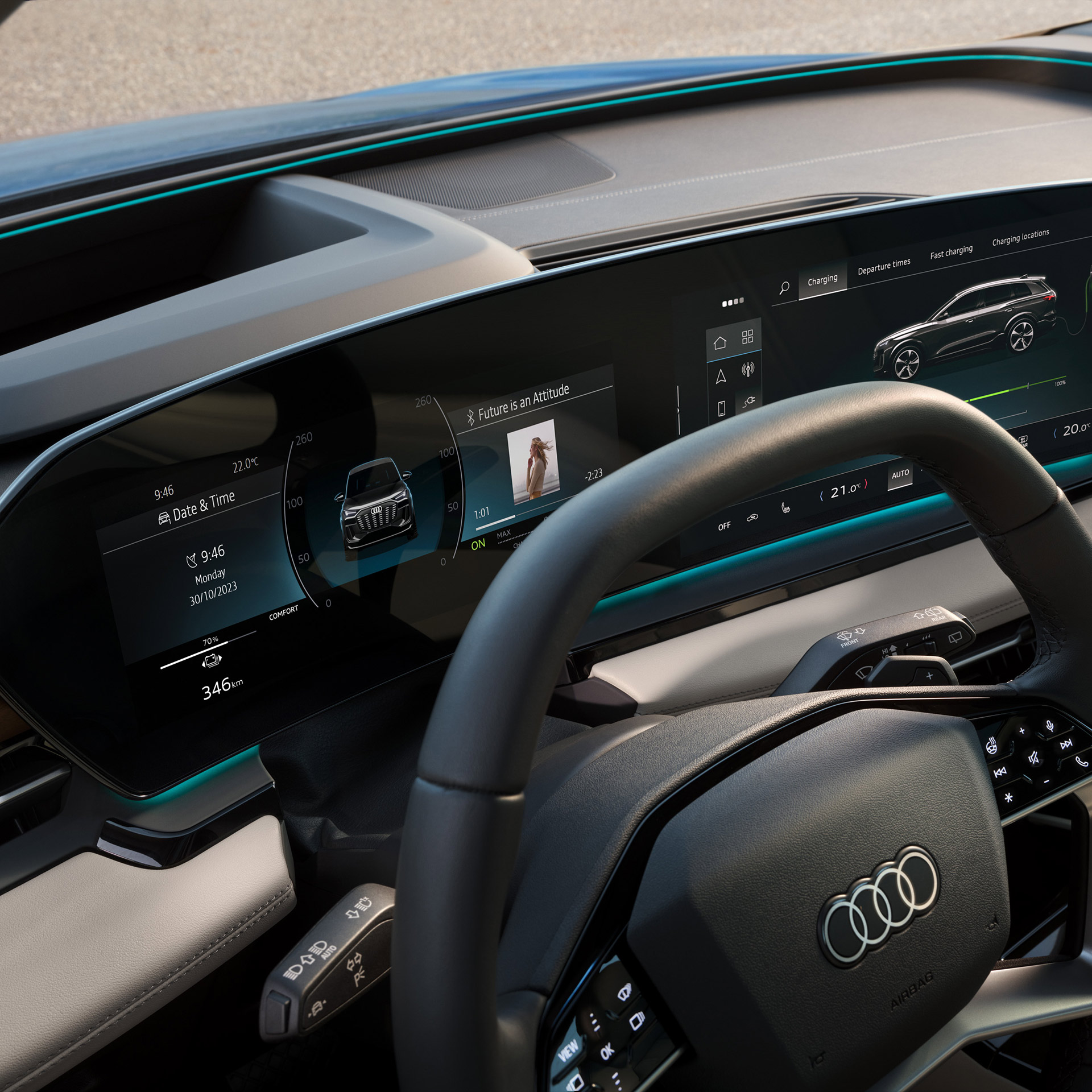 Panorama-ekrani Audi Q6 SUV e-tron
