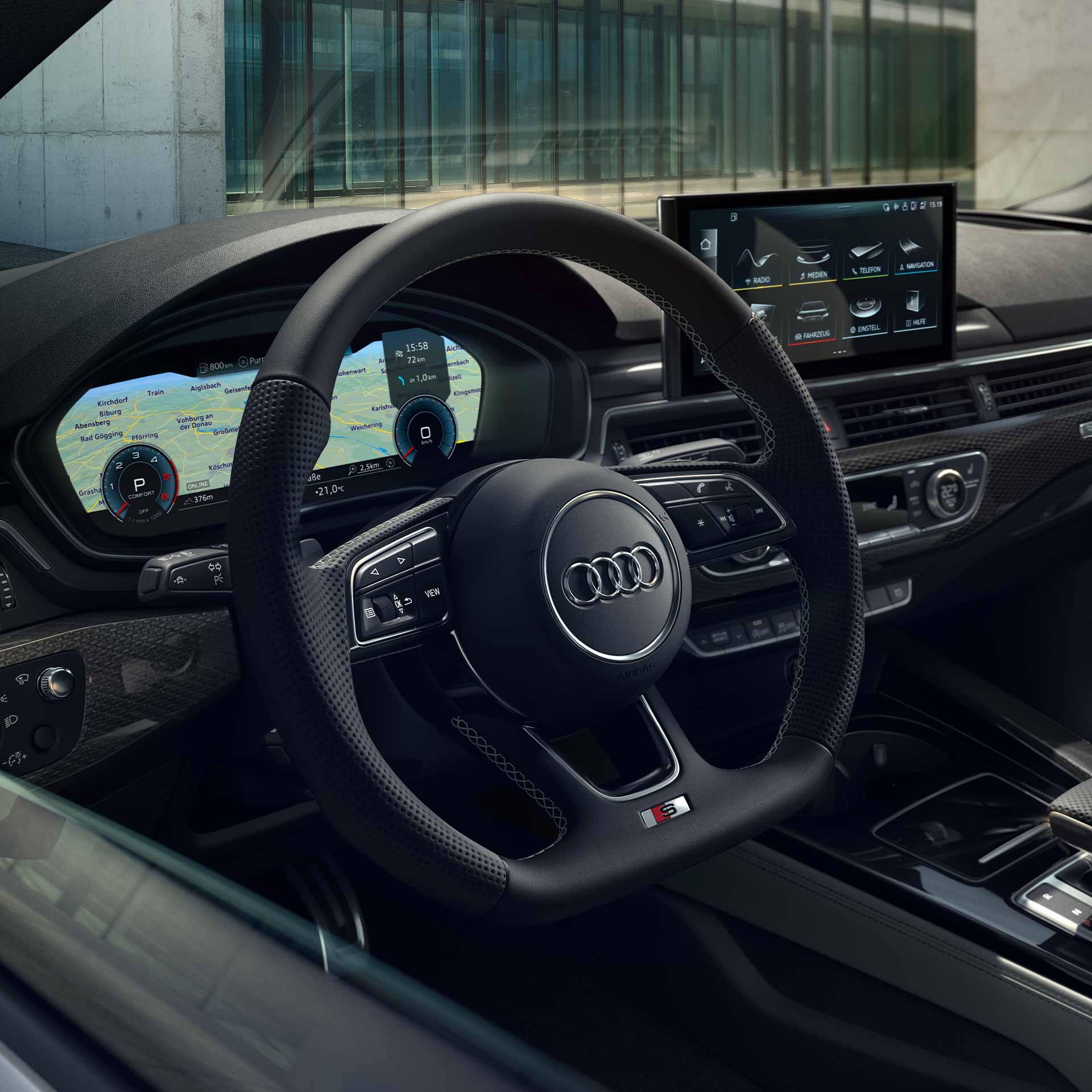 Изглед от интериора на Audi S 5 Sportback