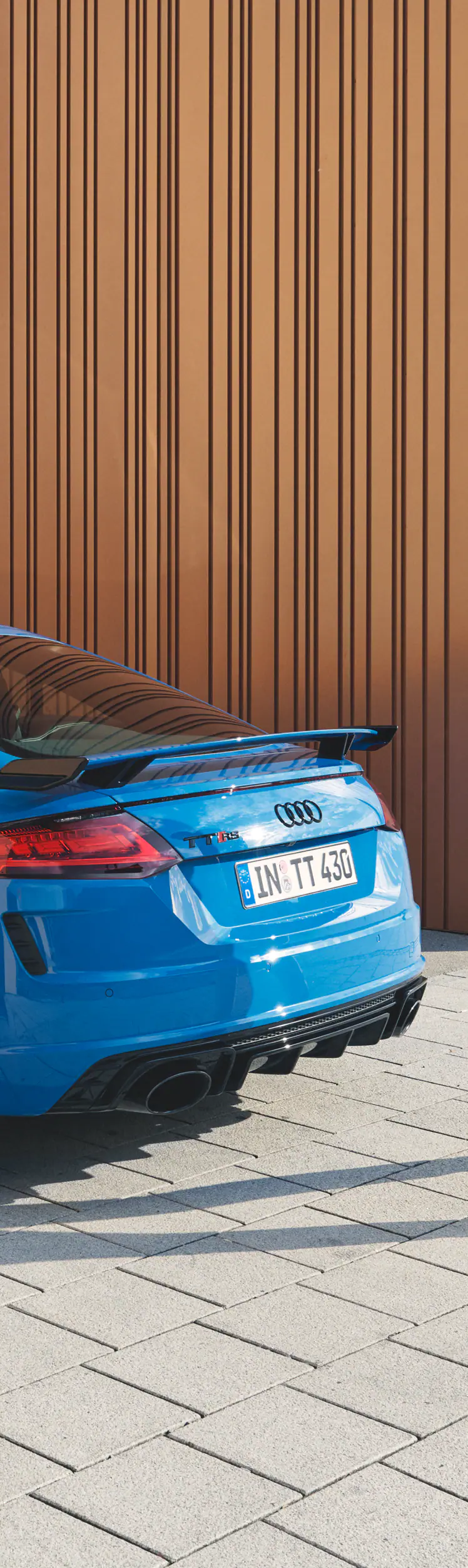 Audi TT RS Coupé seitliche Heckansicht