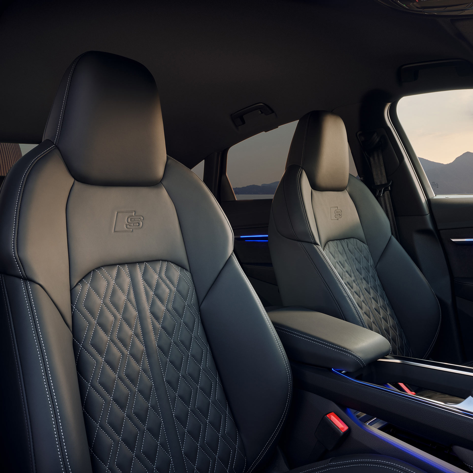 Audi SQ8 Sportback e-tron front seat view