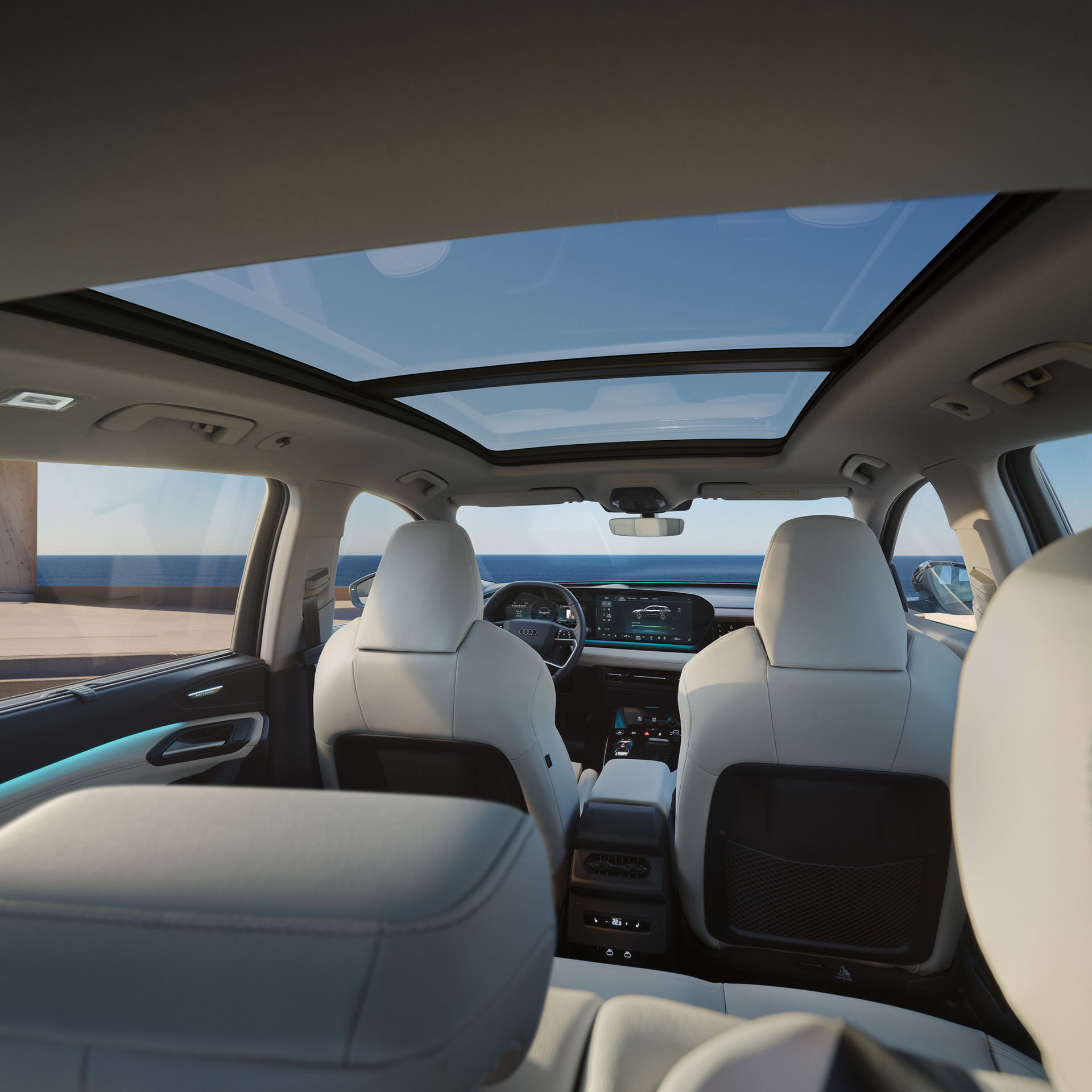 Interior do Audi Q6 SUV e-tron