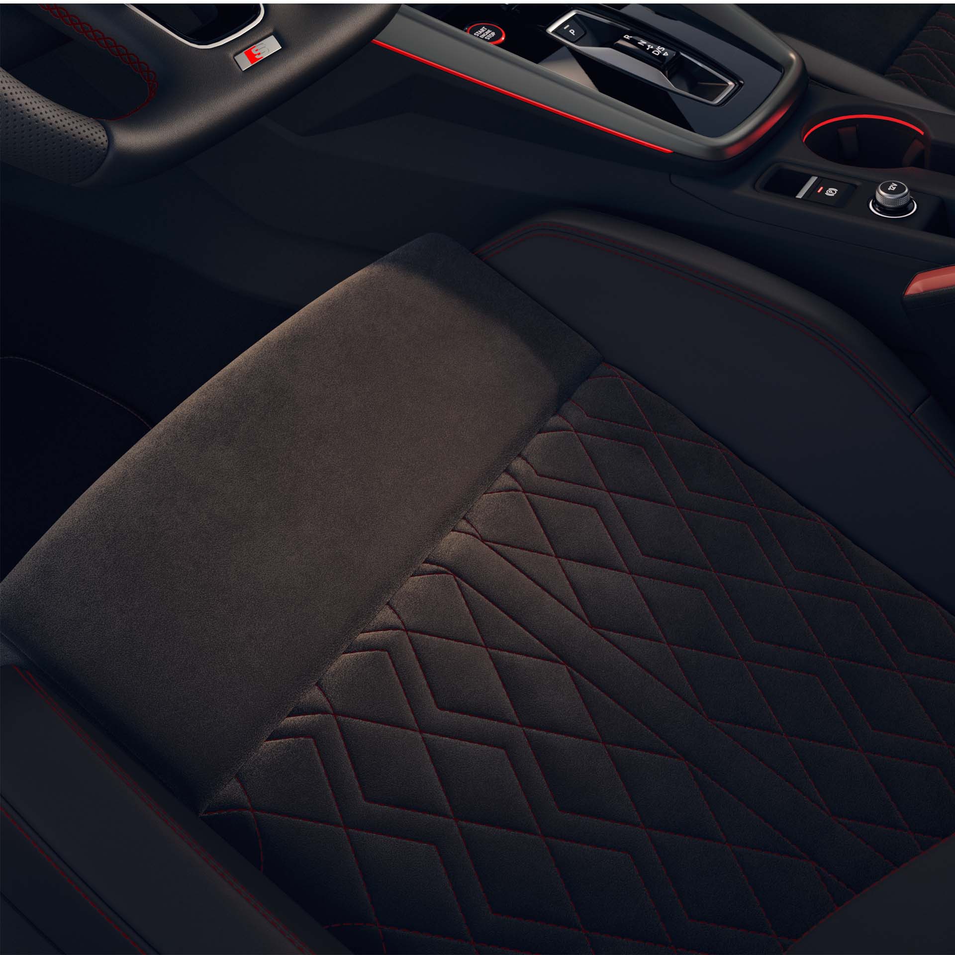 Detail sedadla v Audi S3 Limuzína