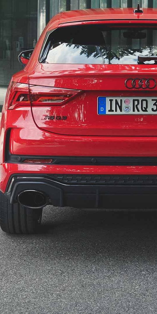 Heckansicht des Audi RS Q3 Sportback