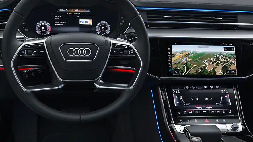 Innenansicht Audi mit Armaturenbrett
