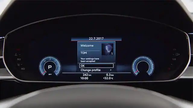 Audi connect am Auto-Display