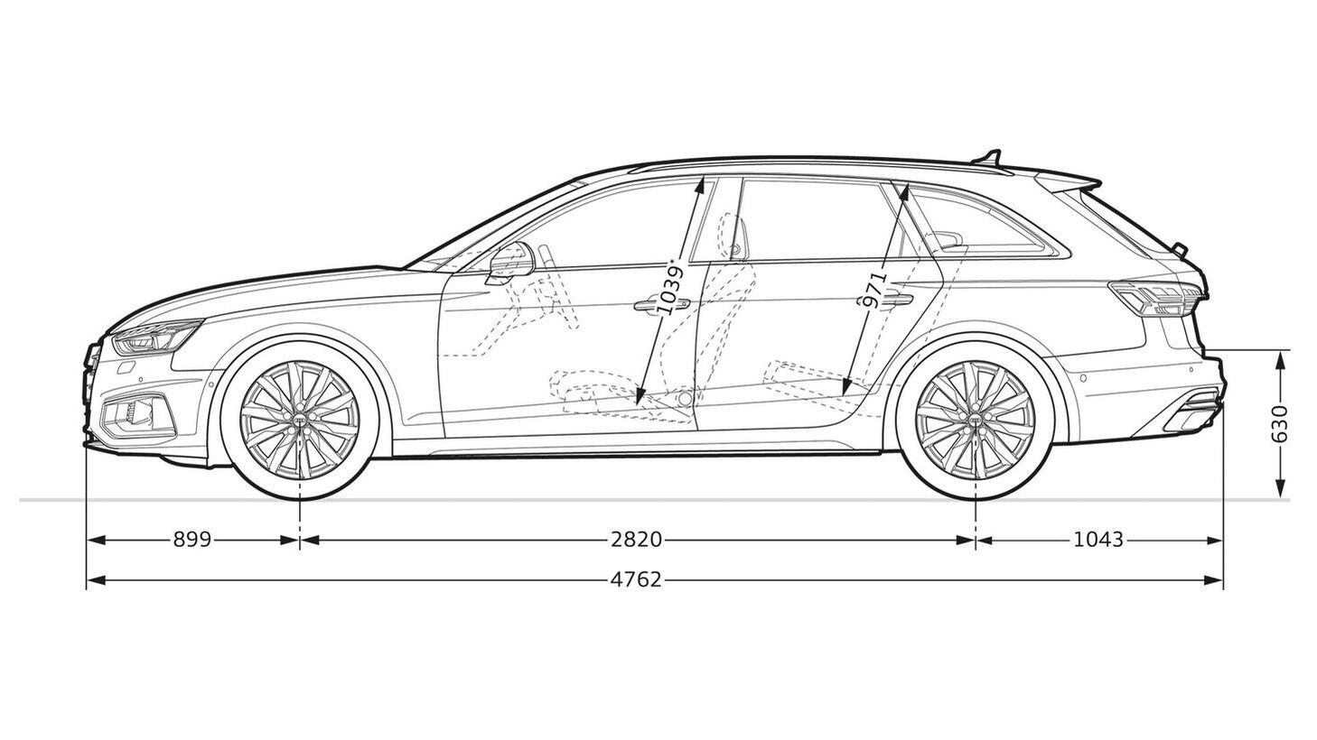 Audi A4 Avant Abmessungen Seitenansicht