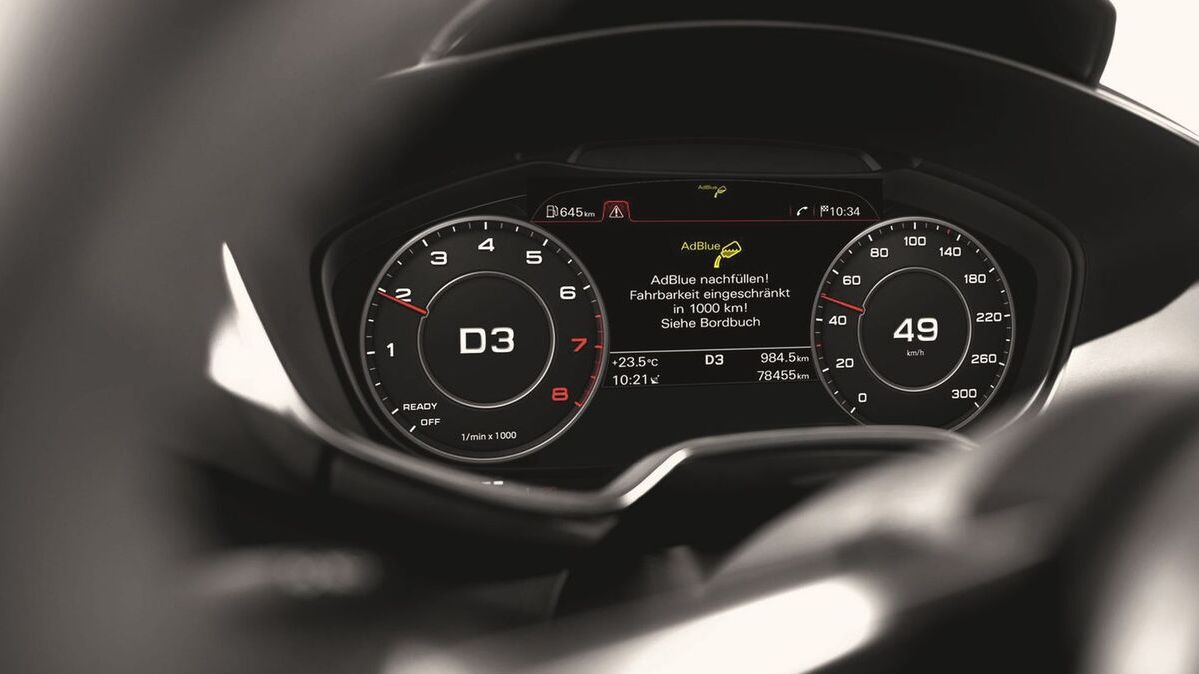 Audi Digital Cockpit mit AdBlue® Anzeige