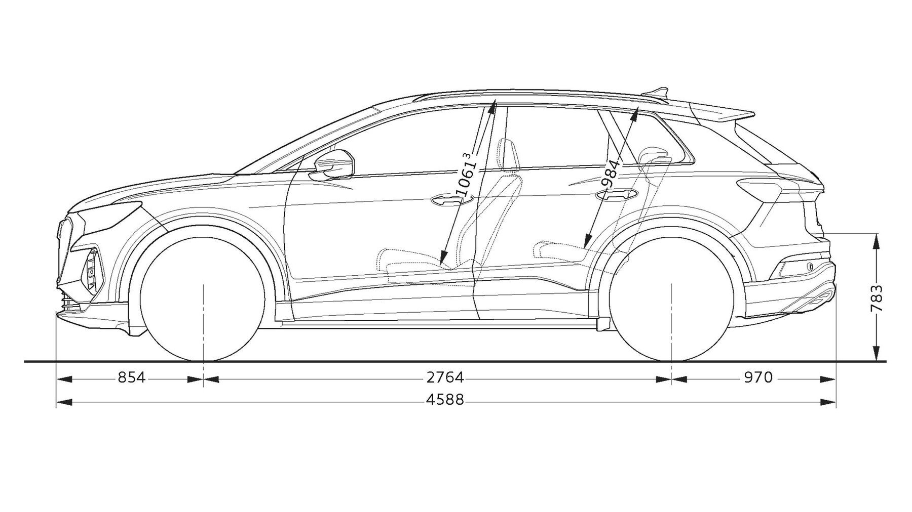 Audi e-tron GT quattro Abmessungen seitlich