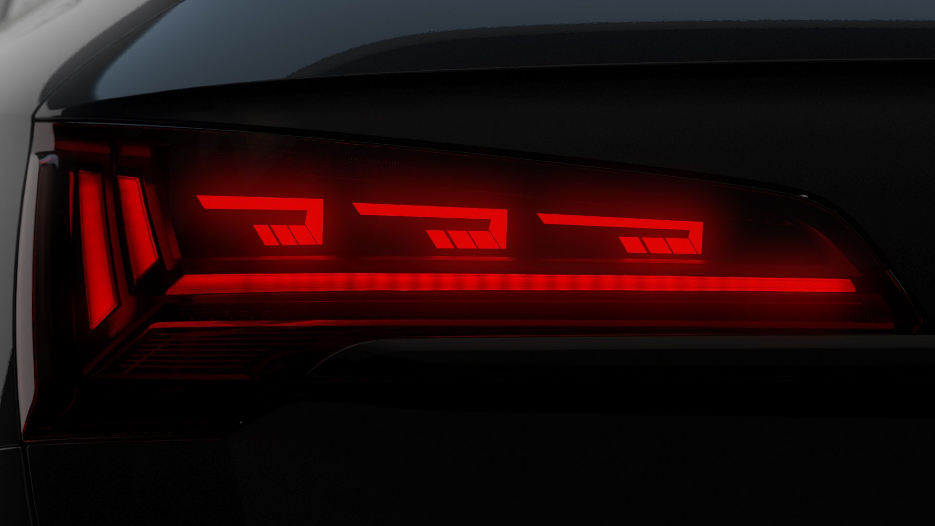 Schlusslichtsignatur 1 des Audi Q5 Sportback
