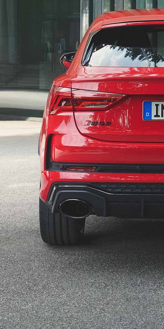 Heckansicht des Audi RS Q3 Sportback