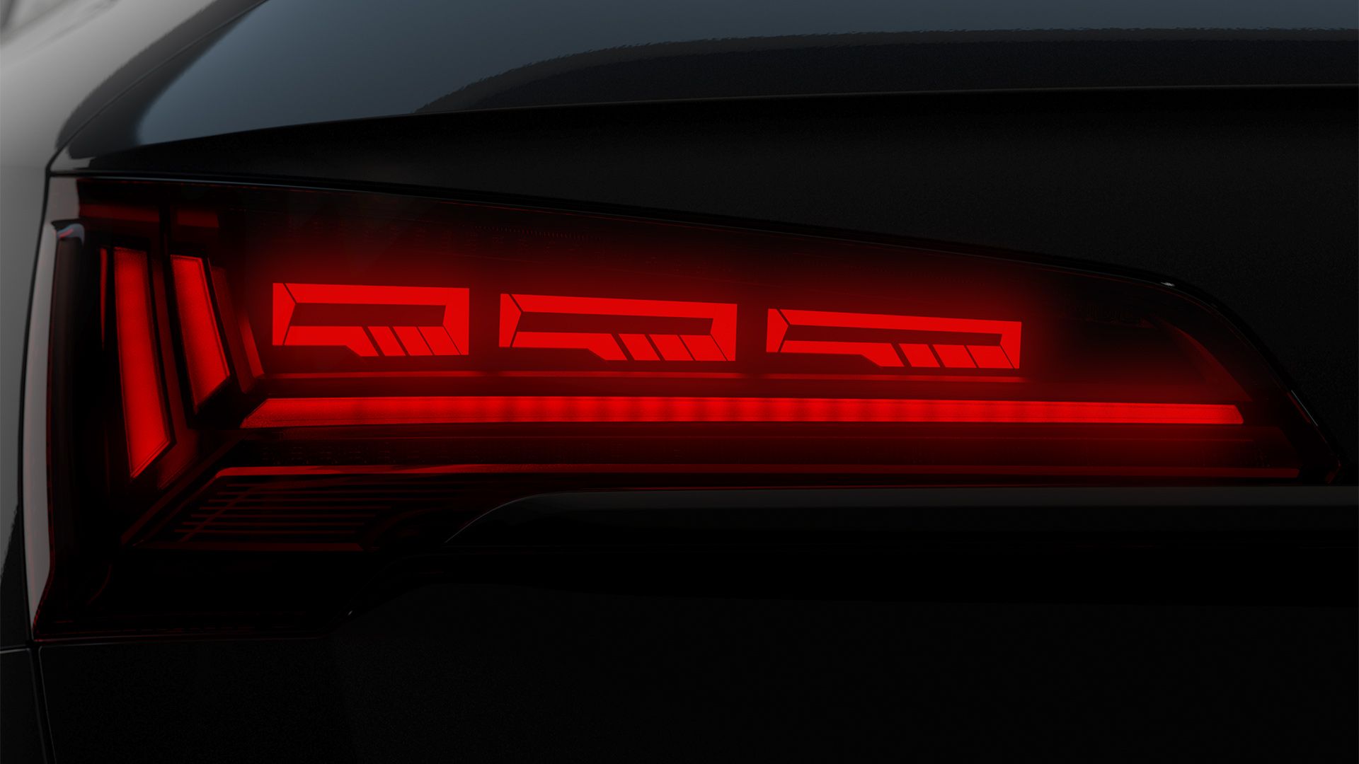 Schlusslichtsignatur 2 des neuen Audi Q5 Sportback