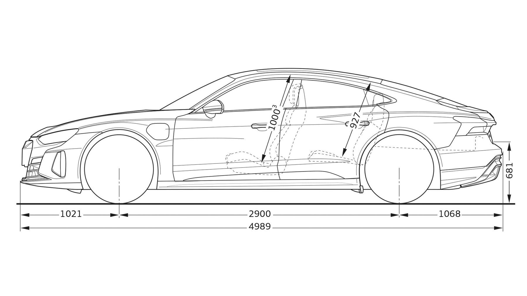 Audi RS e-tron GT Abmessungen seitlich