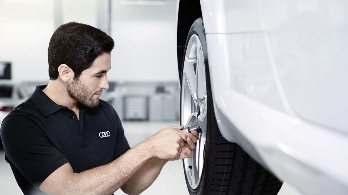 Audi Q3 Reifen mit Felge im Detail