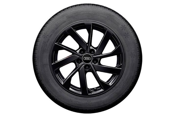 Audi 10 Speichen Turbinen Design Schwarz Winterkomplettrad